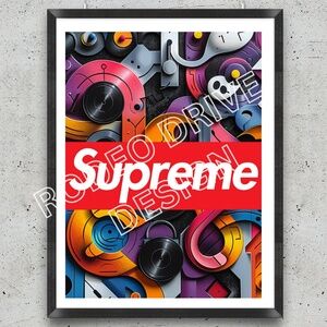 SUPREME WALL ART 11X17 PRINT SUPREME POSTER ARTWORK BY THE ARTIST DEANRDAI